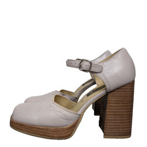 Vintage Candies Heels Womens 7 Wood Heel Platform 70s Western Boho Y2K Retro 90s